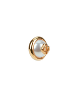 Pearl Logo Stud Earrings