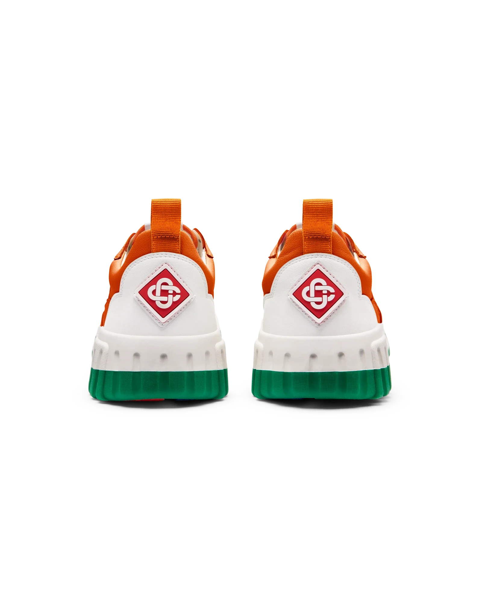Sneakers pour homme orange et blanches Court