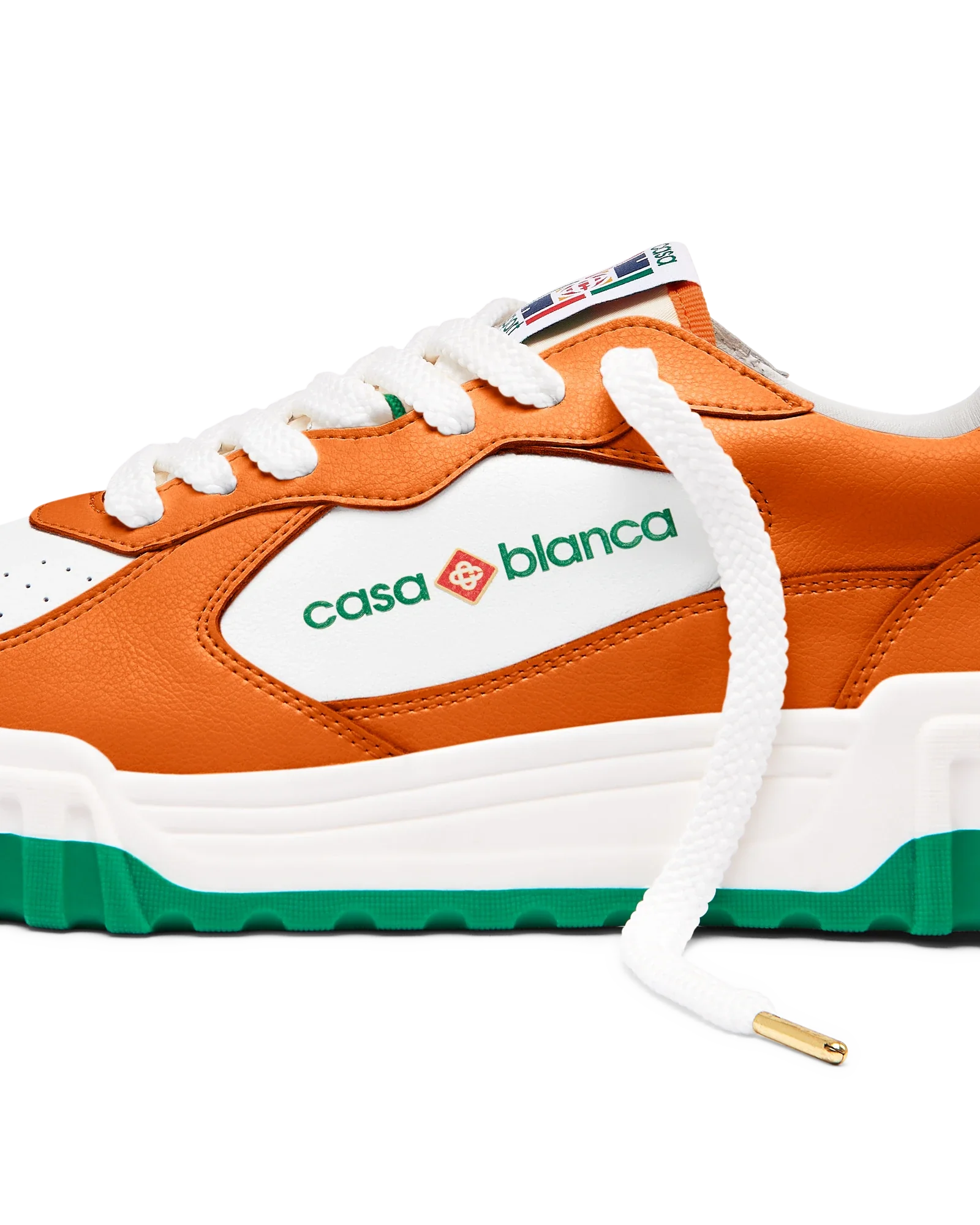 Women's Court Orange & White Sneaker