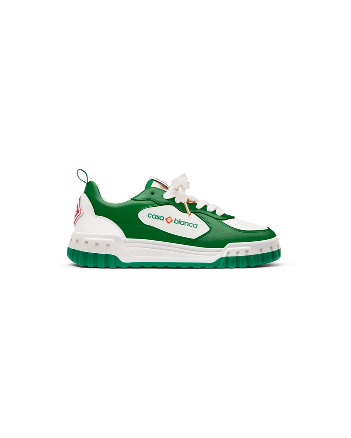 Men's Court Green & White Sneakers
