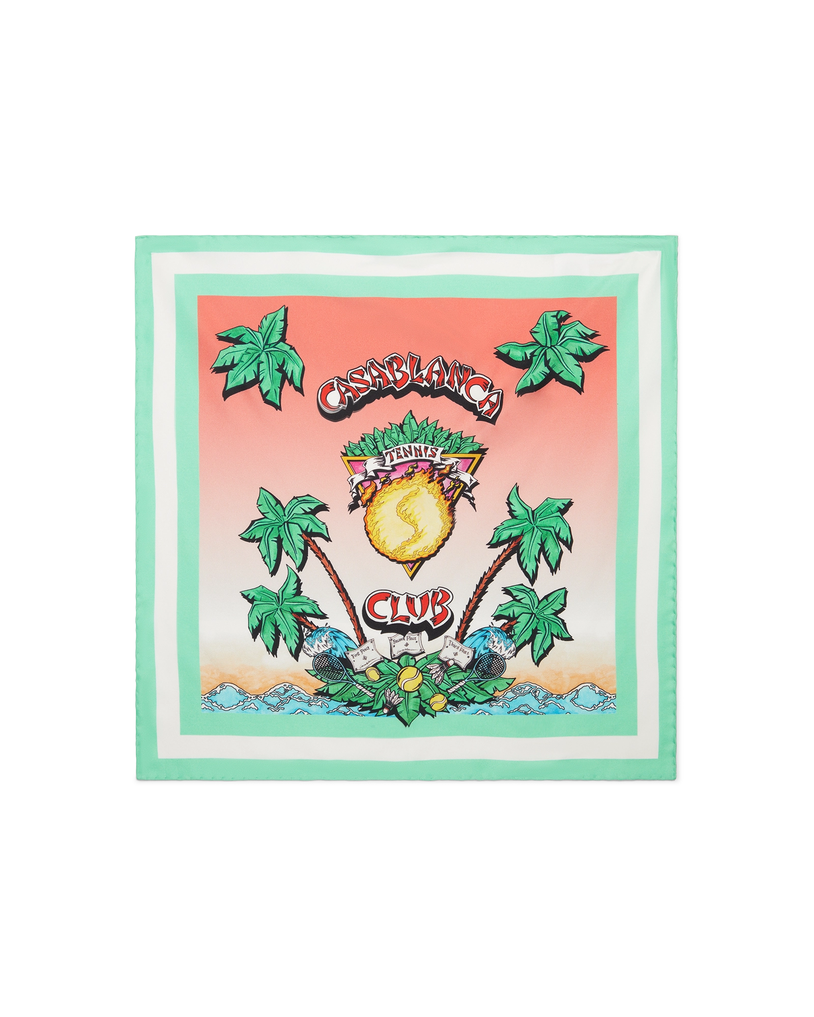 Tennis Club Medium Silk Scarf