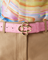 Pink Embossed CC Logo Belt | Casablanca Paris Pink Embossed CC Logo Belt | Casablanca Paris