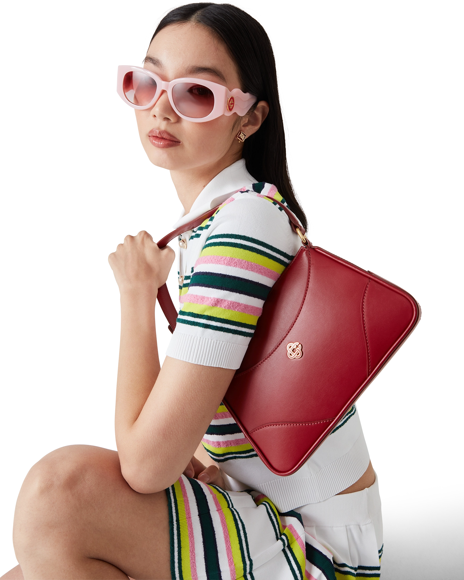 Red Jeanne Pochette Shoulder Bag