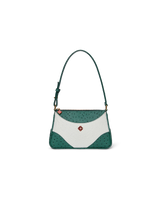 White & Green Jeanne Pochette Shoulder Bag