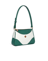 White & Green Jeanne Pochette Shoulder Bag