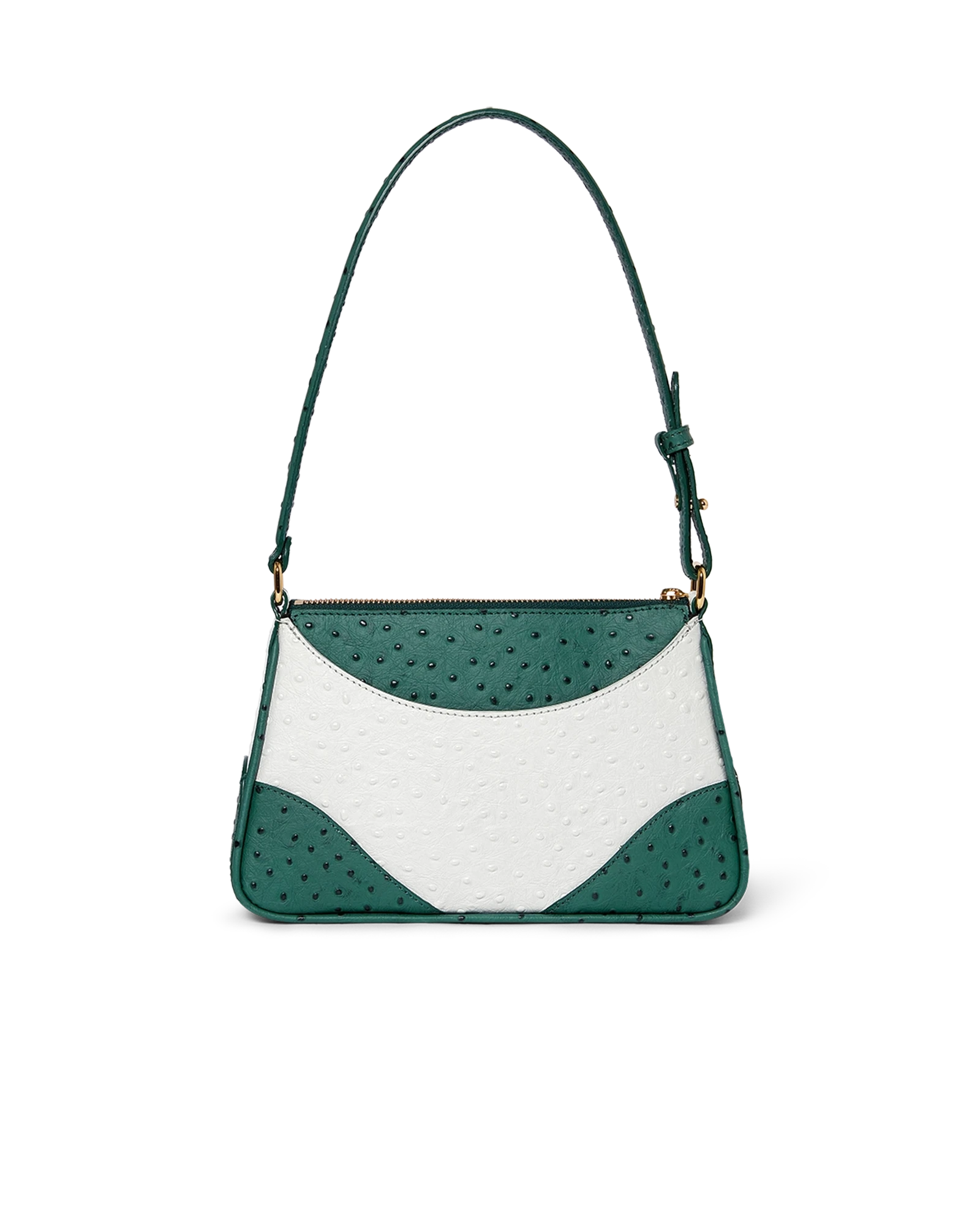 White & Green Jeanne Pochette Shoulder Bag