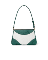 White & Green Jeanne Pochette Shoulder Bag