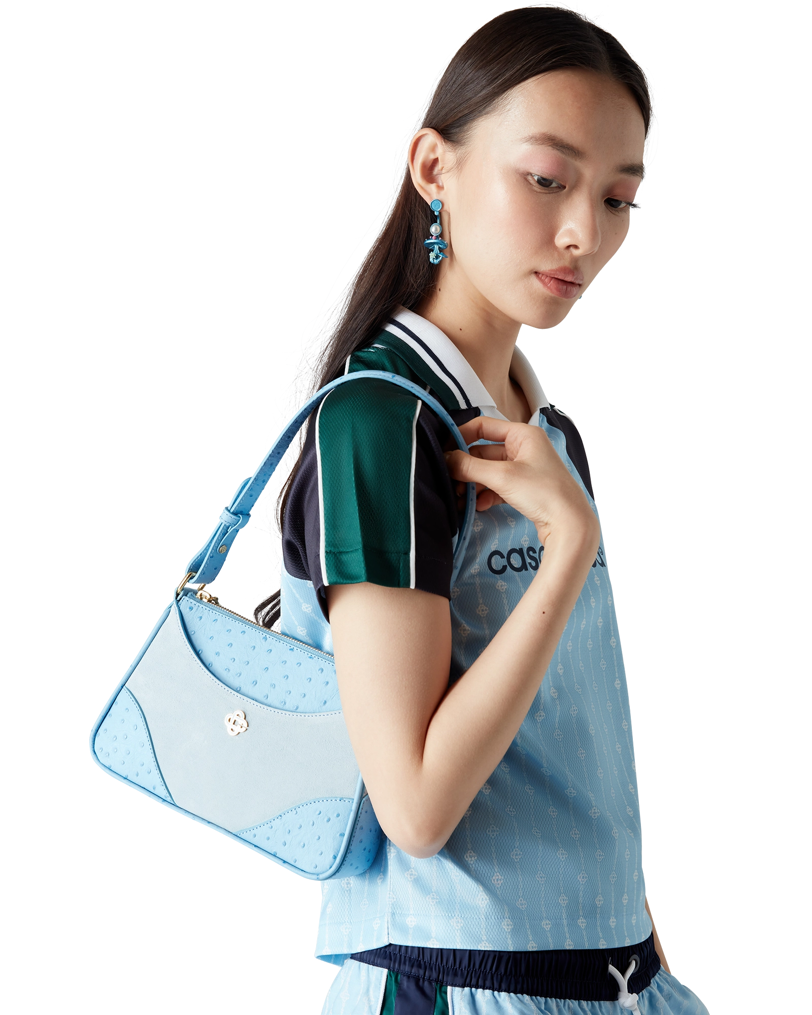 Blue Jeanne Pochette Shoulder Bag