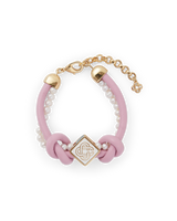 Pink Knotted Pearl Bracelet