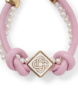 Pink Knotted Pearl Bracelet