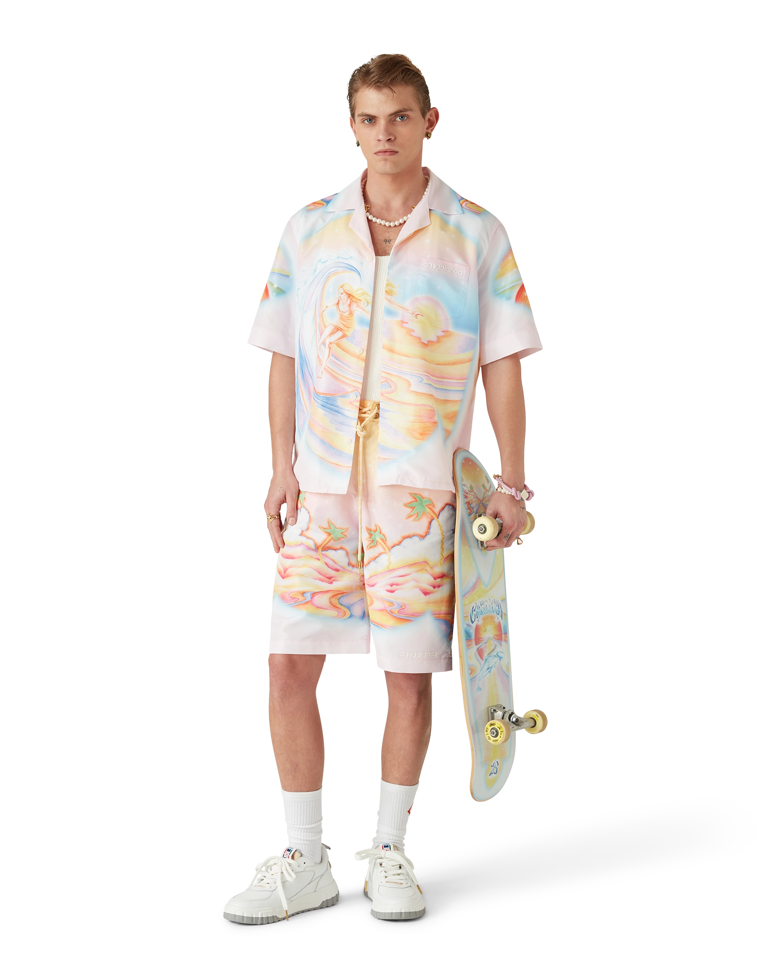 Pink Knotted Pearl Bracelet