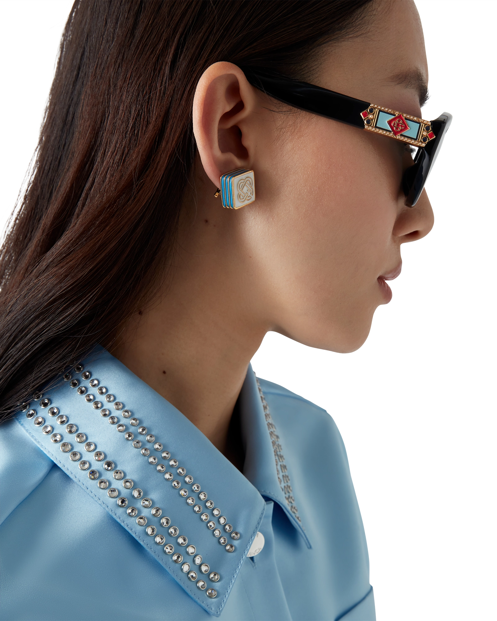 Monogram Logo Stud Earrings