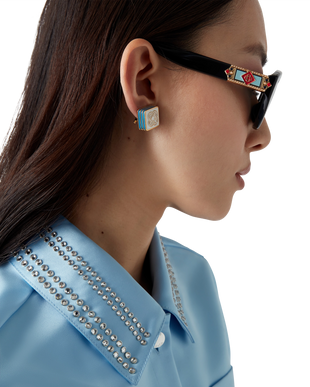 Monogram Logo Stud Earrings