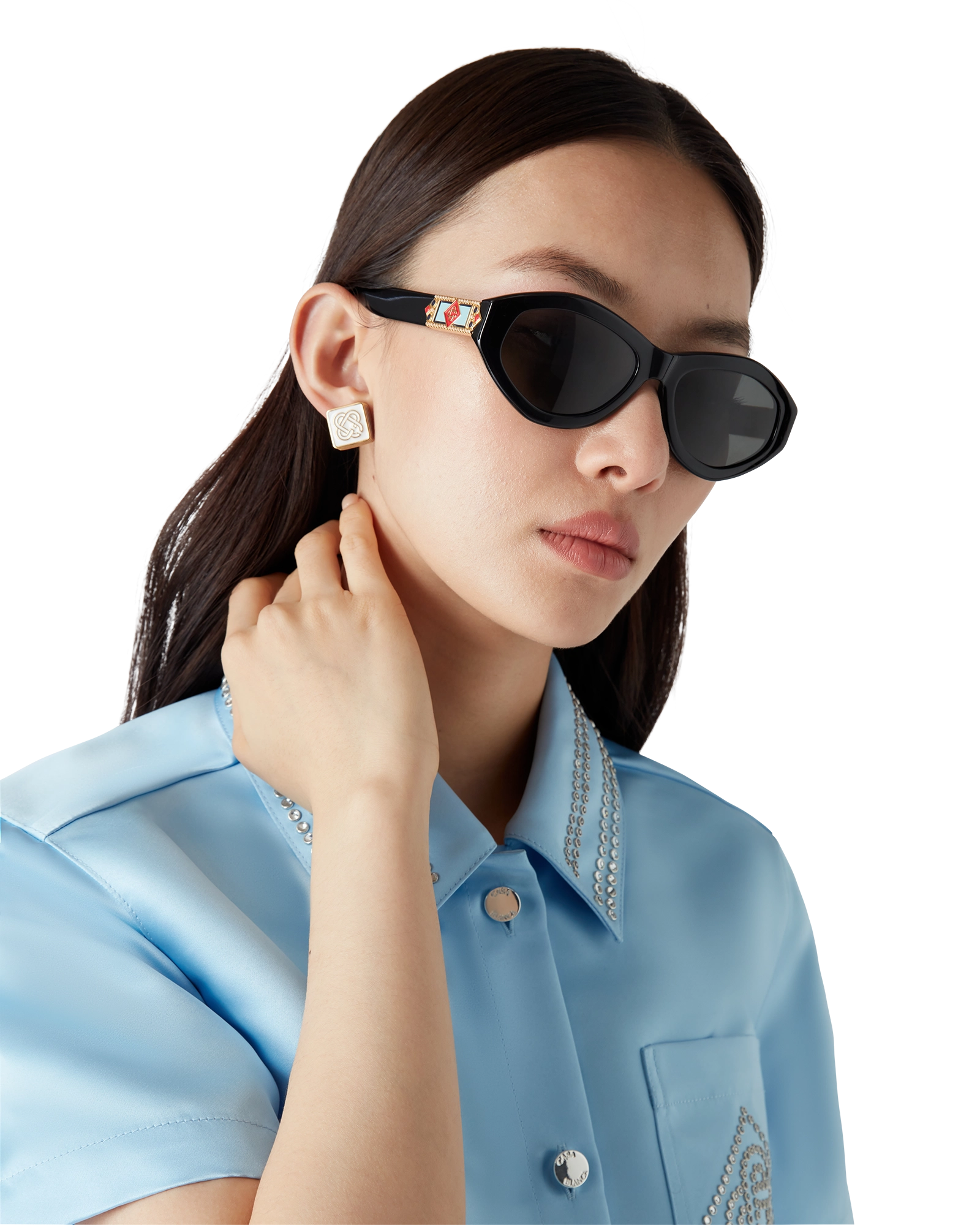 Monogram Logo Stud Earrings