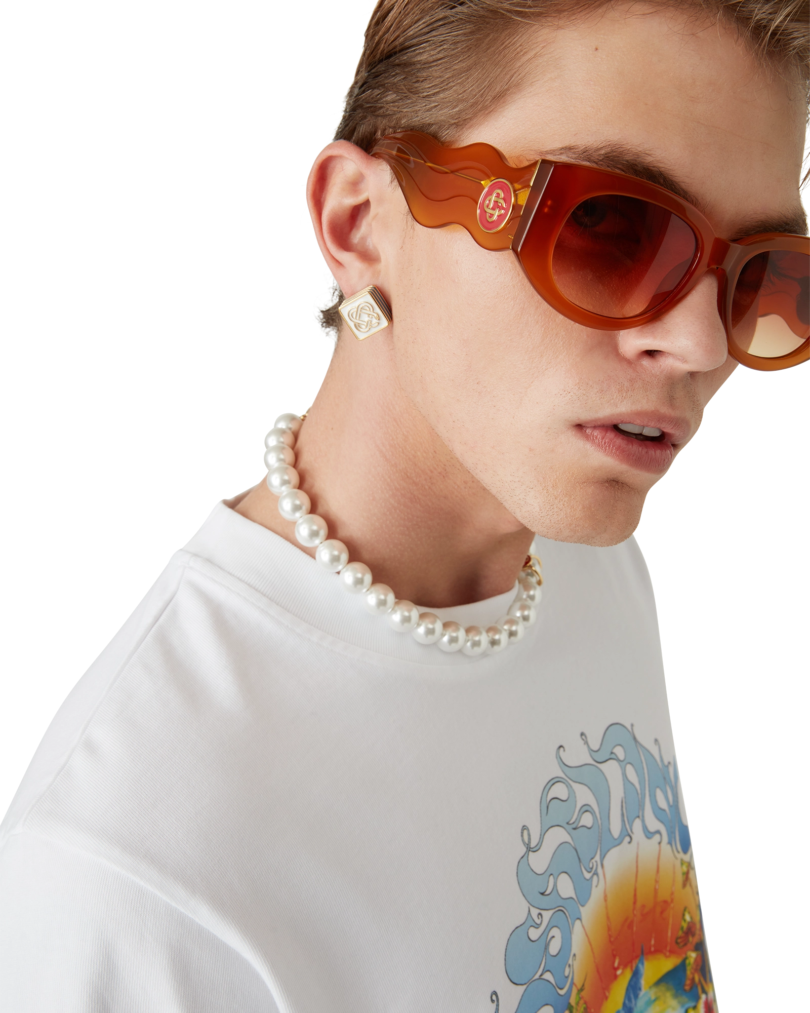 Monogram Logo Stud Earrings