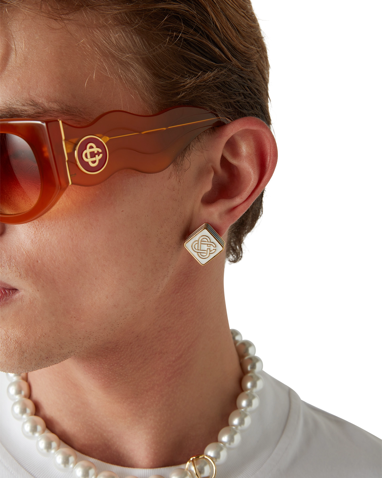 Monogram Logo Stud Earrings