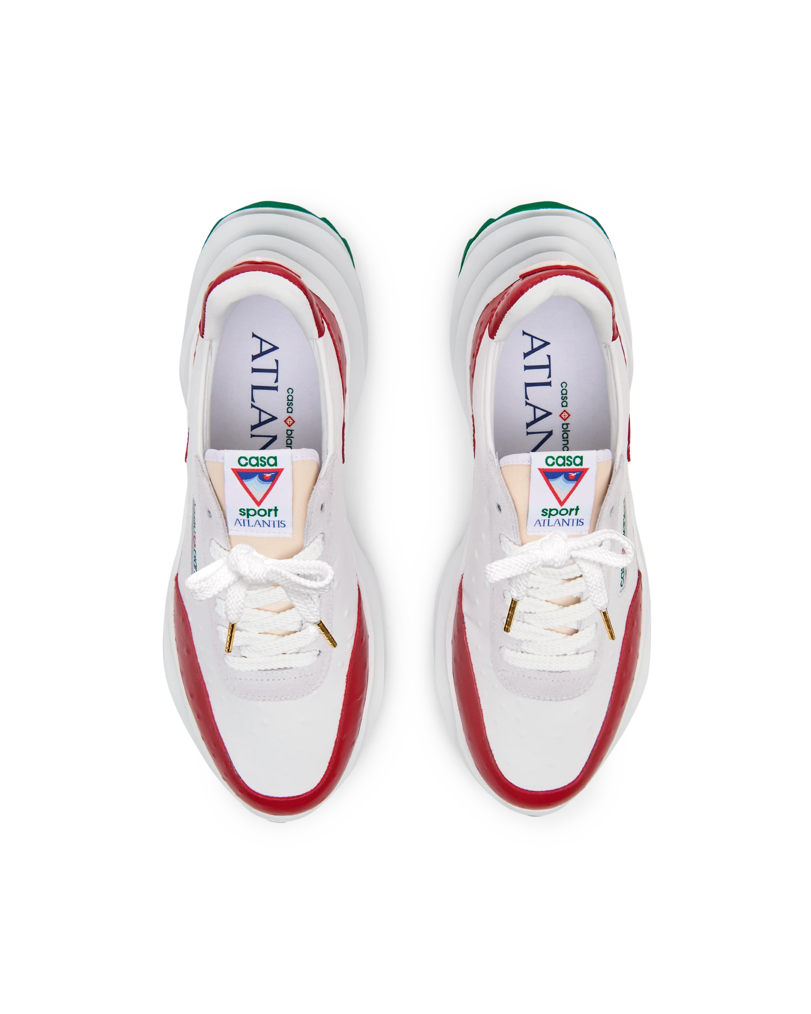 Men's Atlantis Red Ostrich Sneakers