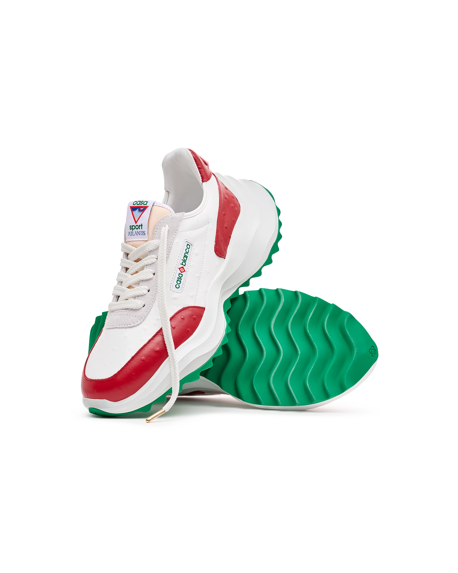 Men's Atlantis Red Ostrich Sneakers