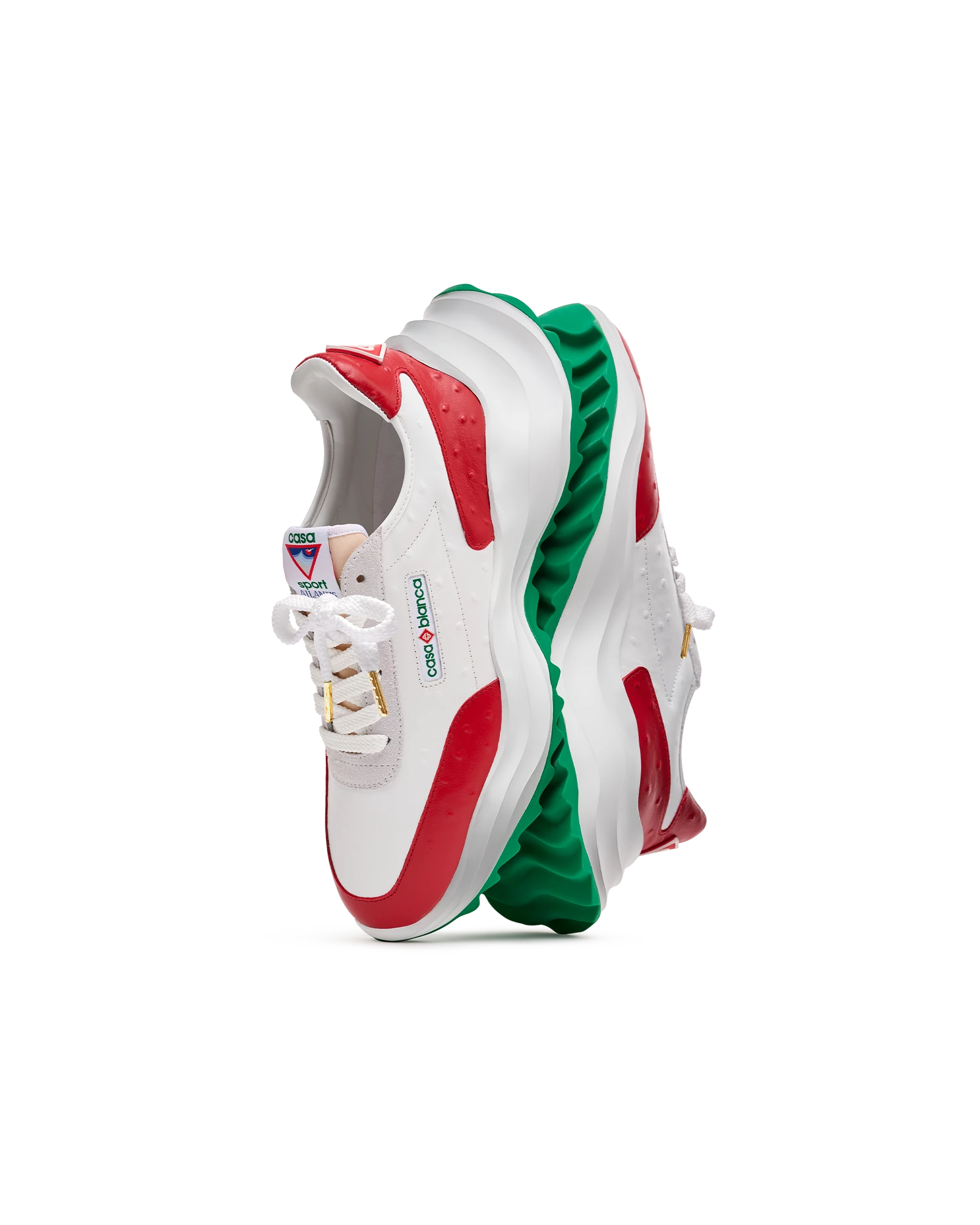 Men's Atlantis Red Ostrich Sneakers