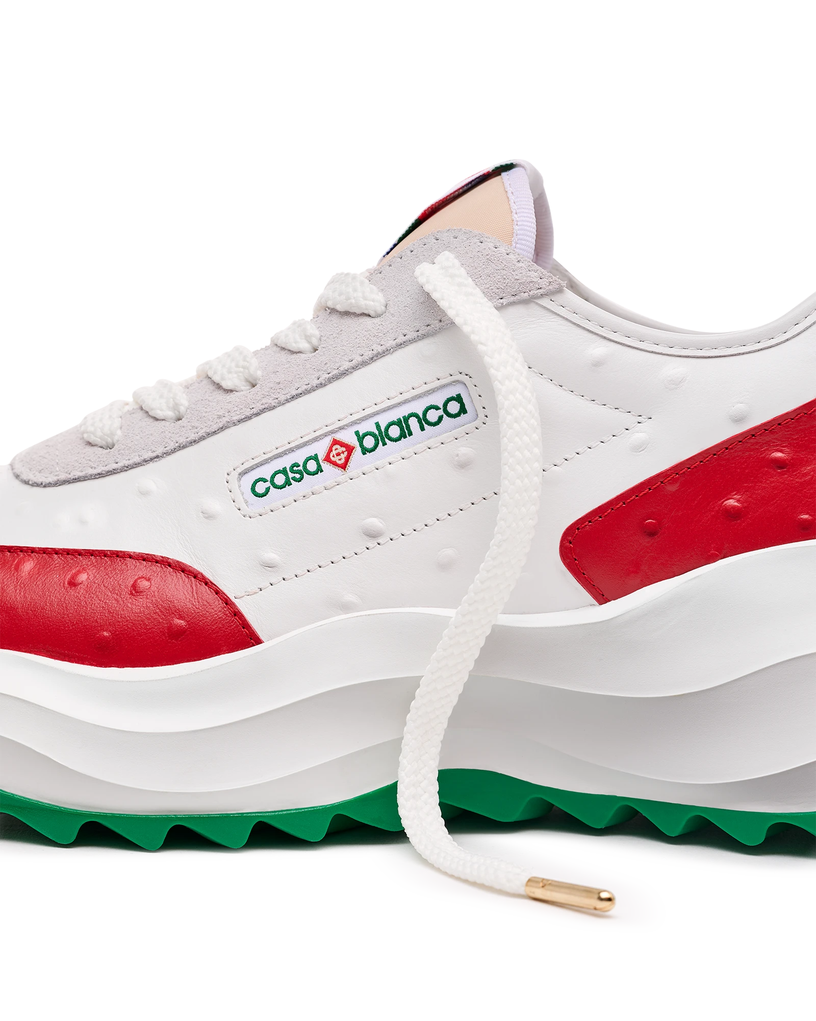 Men's Atlantis Red Ostrich Sneakers