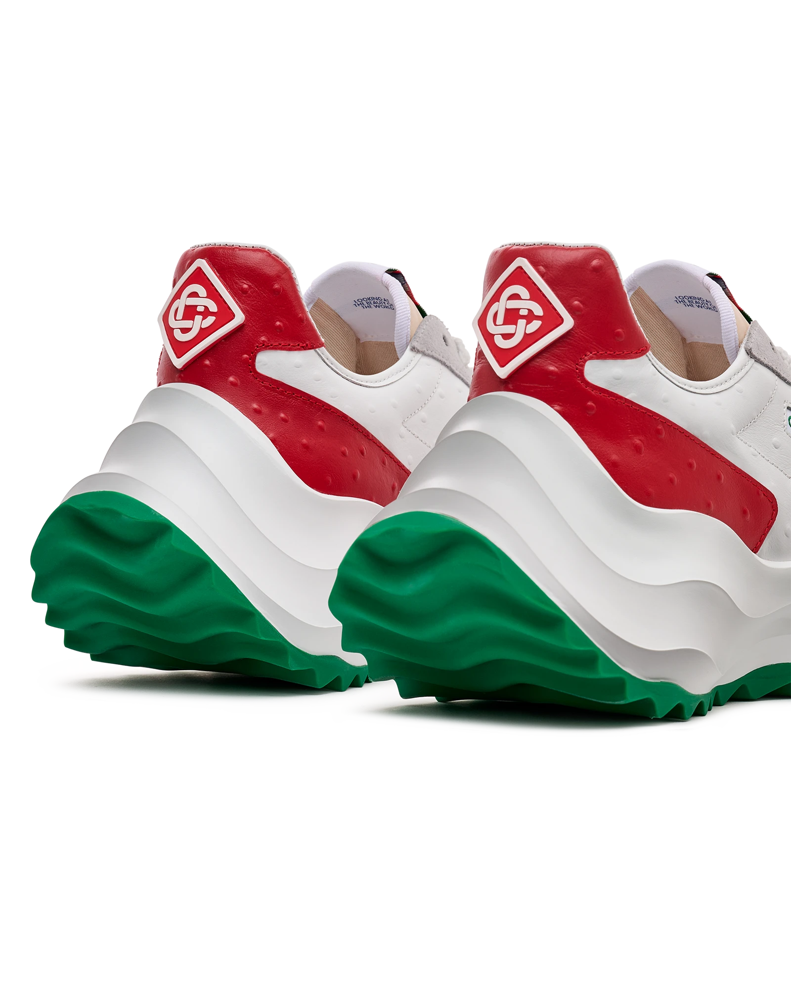 Men's Atlantis Red Ostrich Sneakers