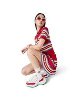 Women's Atlantis Red Ostrich Sneakers