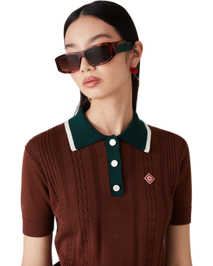 Tortoiseshell Rectangular Sunglasses