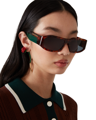 Tortoiseshell Rectangular Sunglasses