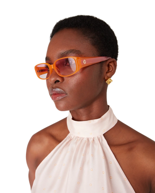 Pink & Orange Slim Sunglasses