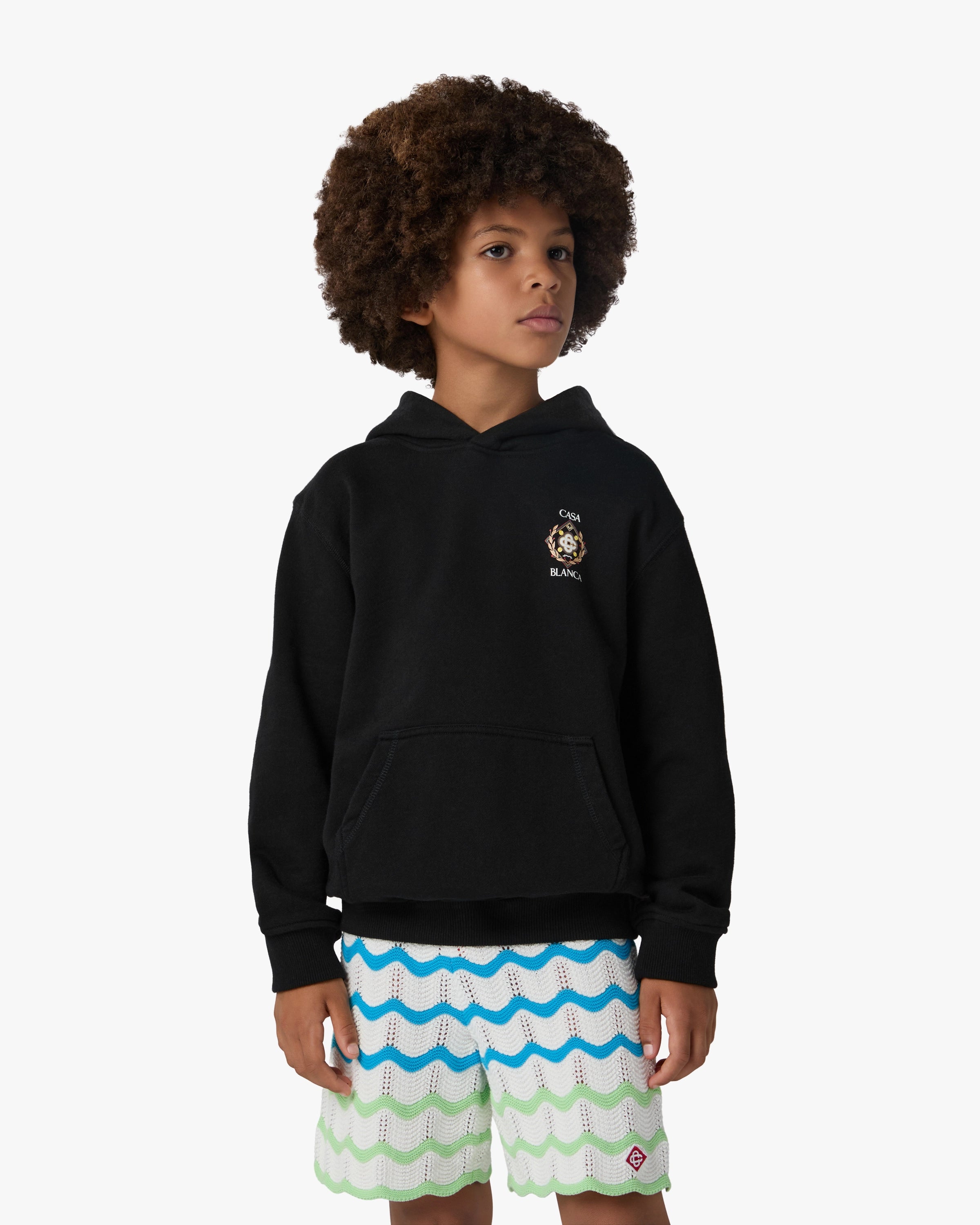 Sweat à capuche noir pour enfant Championship