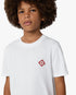 T-shirt à manches courtes blanc pour enfant avec logo losange