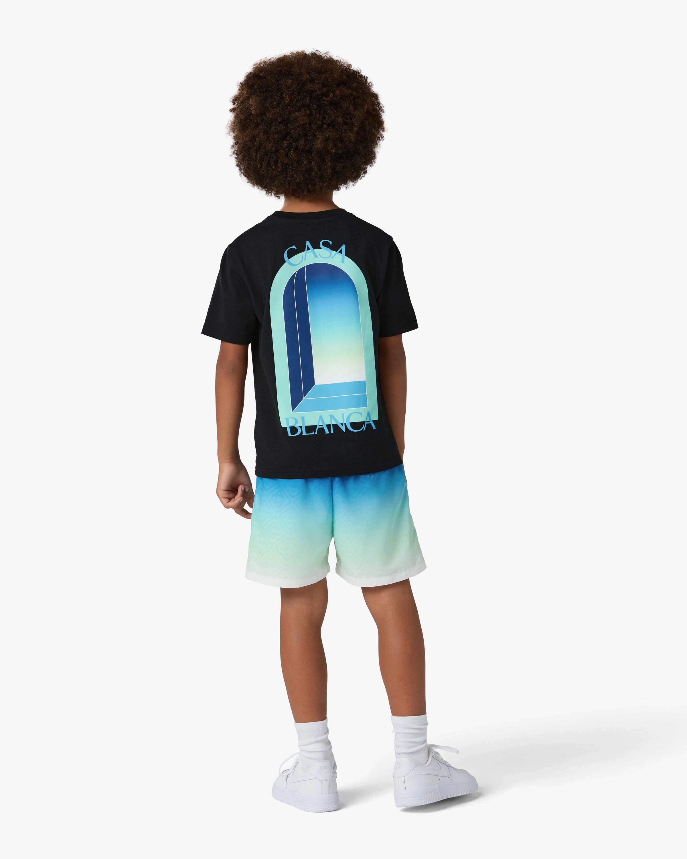 Children's Black Gradient Arch Short Sleeve T-Shirt