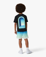 Children's Black Gradient Arch Short Sleeve T-Shirt