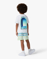 Children's White Gradient Arch Short Sleeve T-Shirt