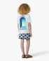 Children's White Gradient Arch Short Sleeve T-Shirt