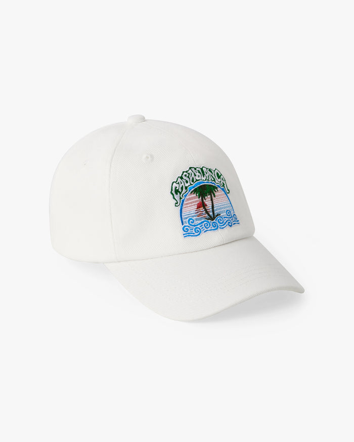 Children's White Palm Tree Emblem Cap