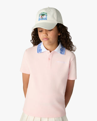 Children's White Palm Tree Emblem Cap