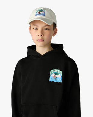 Children's White Palm Tree Emblem Cap