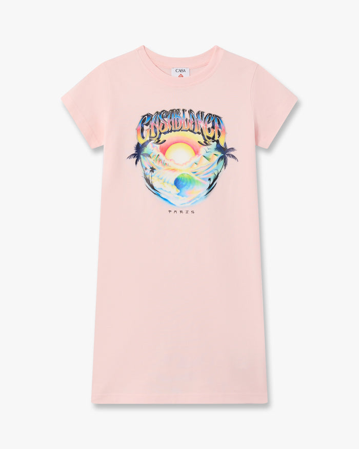 Children's Pink Airspray Short Sleve T-Shirt Dress