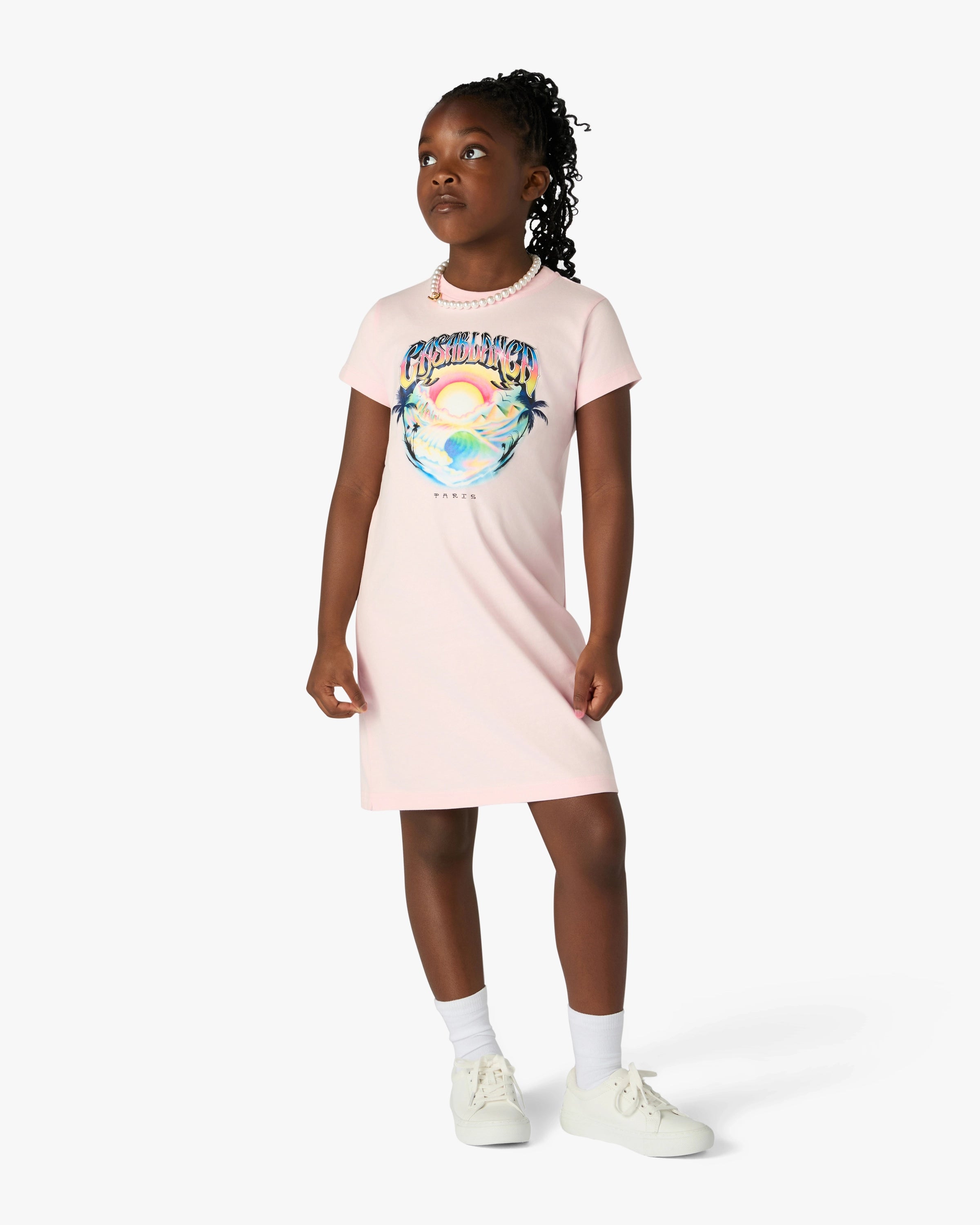 Children's Pink Airspray Short Sleve T-Shirt Dress