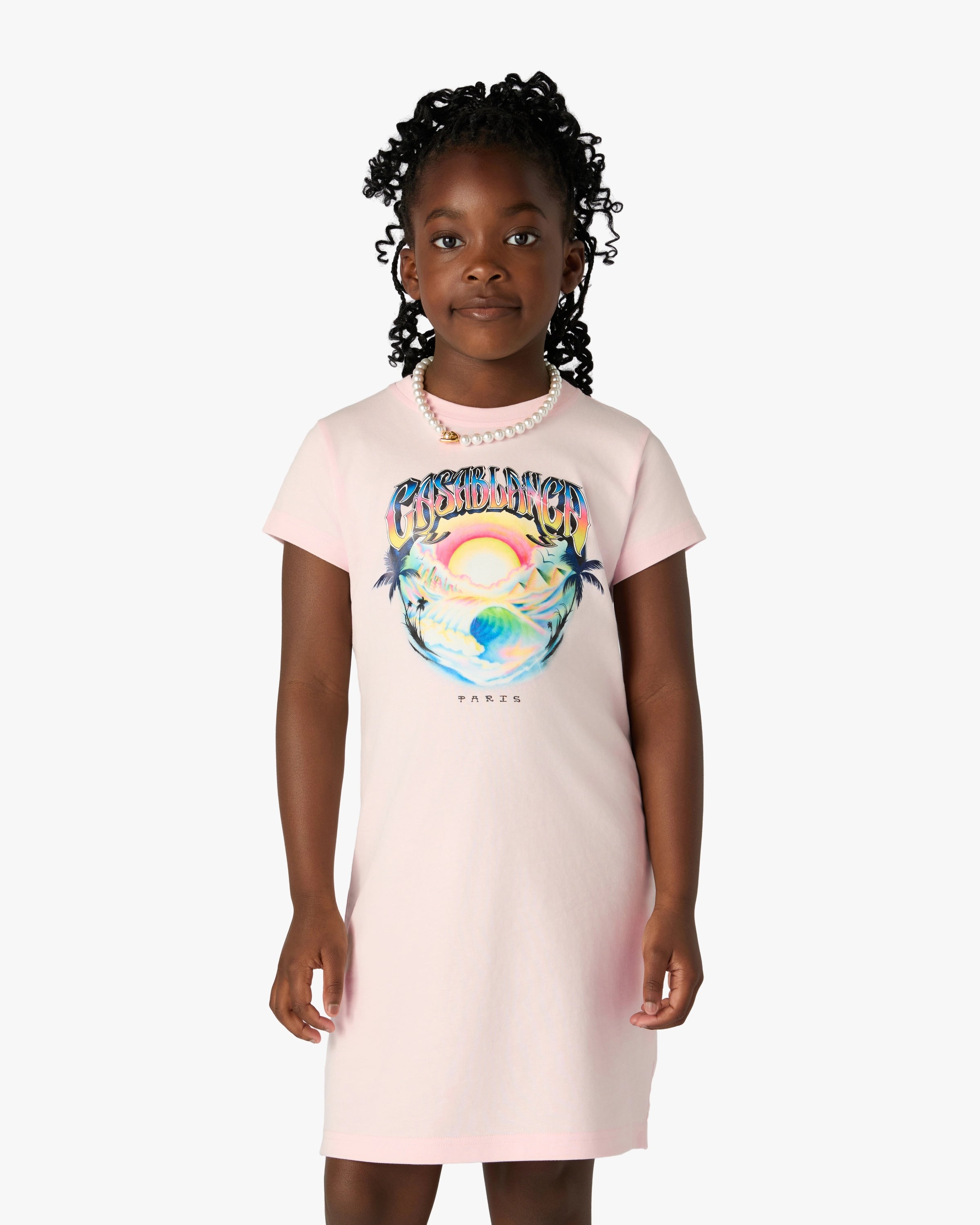 Children's Pink Airspray Short Sleve T-Shirt Dress