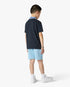 Children's Navy Wave Short Sleeve Polo Shirt