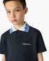 Children's Navy Wave Short Sleeve Polo Shirt