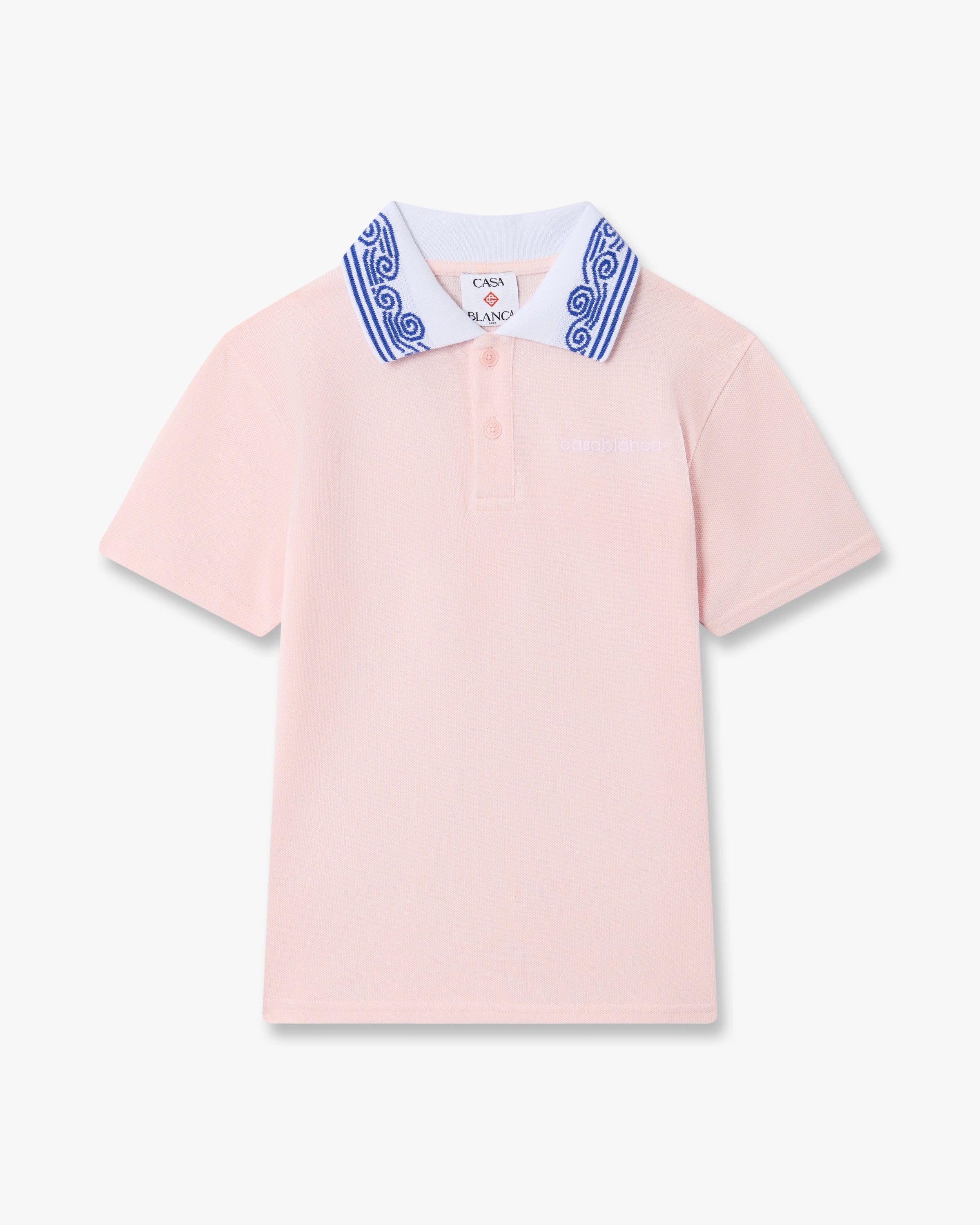 Children's Pink Wave Short Sleeve Polo Shirt