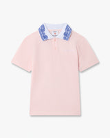 Children's Pink Wave Short Sleeve Polo Shirt