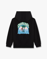 Children's Black Palm Tree Emblem Hooded Sweatshirt