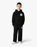 Children's Black Palm Tree Emblem Hooded Sweatshirt