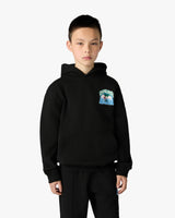 Children's Black Palm Tree Emblem Hooded Sweatshirt