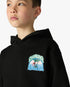 Children's Black Palm Tree Emblem Hooded Sweatshirt