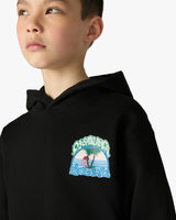 Children's Black Palm Tree Emblem Hooded Sweatshirt